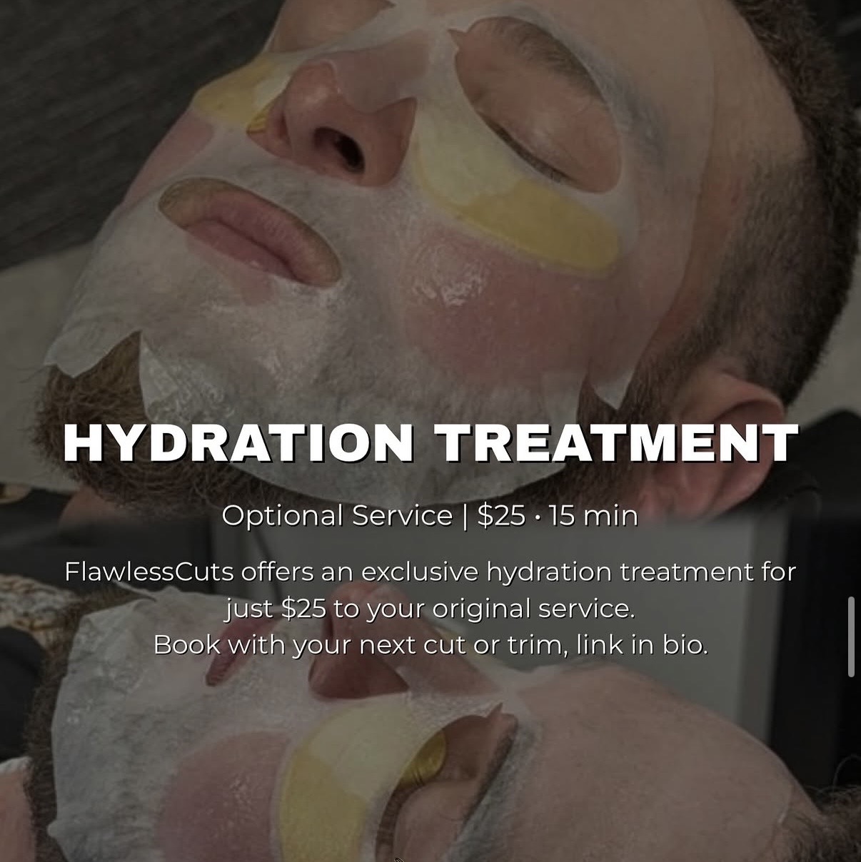 Peppermint hydration facial treatment at Flawless Cutz barber shop, Oshawa